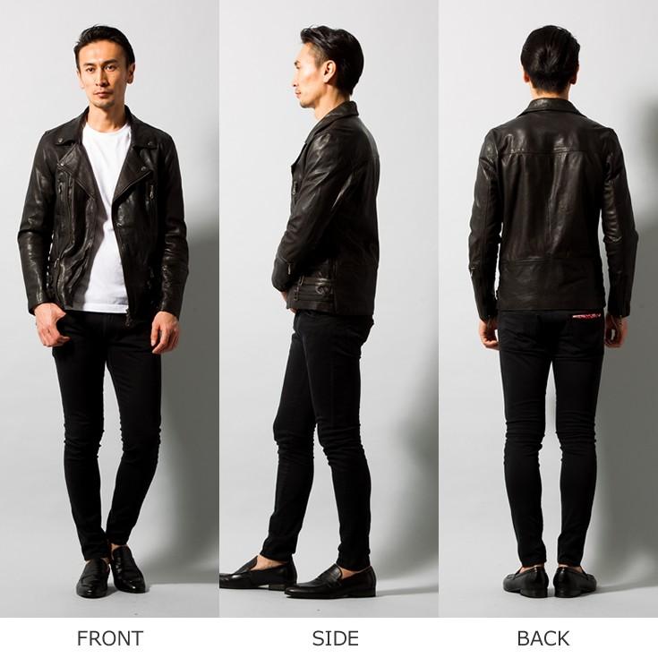 美品　リューグーレザーズ　ラムレザー　ダブルライダース　レザージャケット　L　黒 Liugoo Leathers LIUGOO 本革 プレミアムラム ダブルライダース