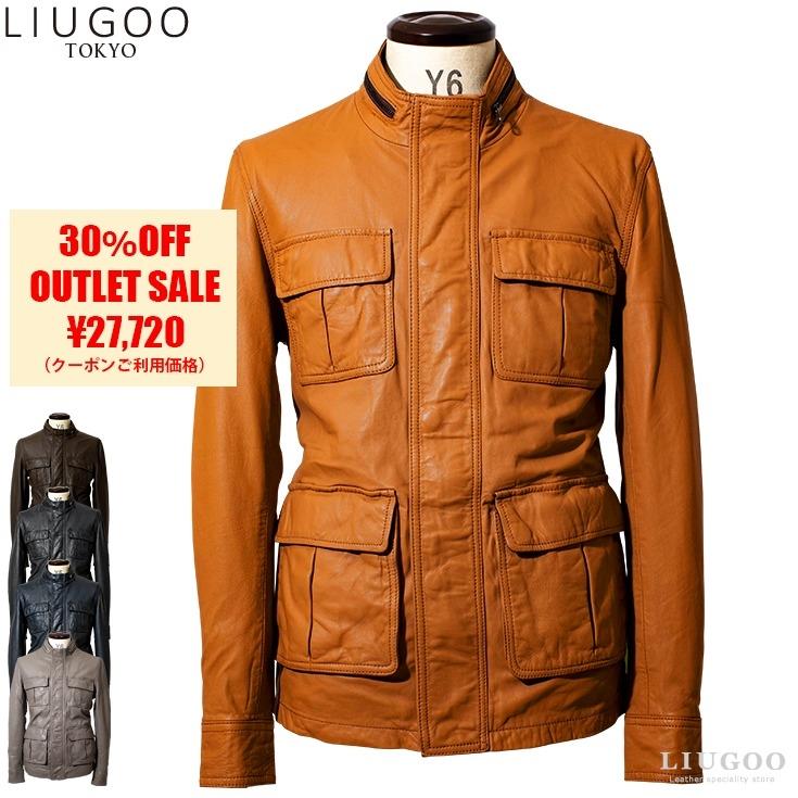 Liugoo Leathers 【30%OFFクーポン】LIUGOO 本革 M-65タイプ レザー