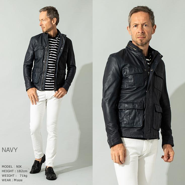 Liugoo Leathers LIUGOO 本革 M-65タイプ レザーフィールドジャケット