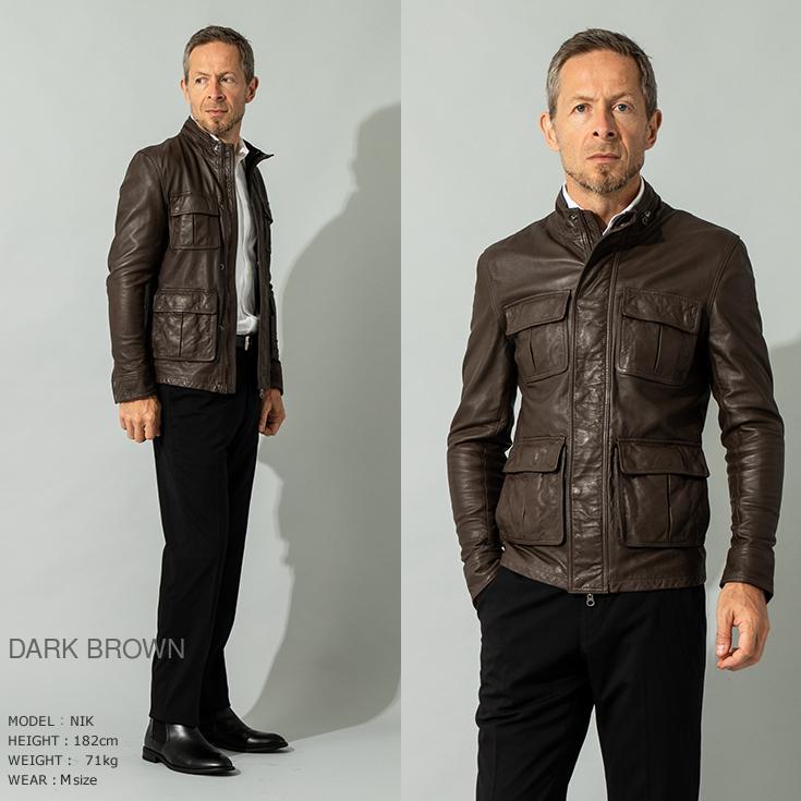 Liugoo Leathers LIUGOO 本革 M-65タイプ レザーフィールドジャケット