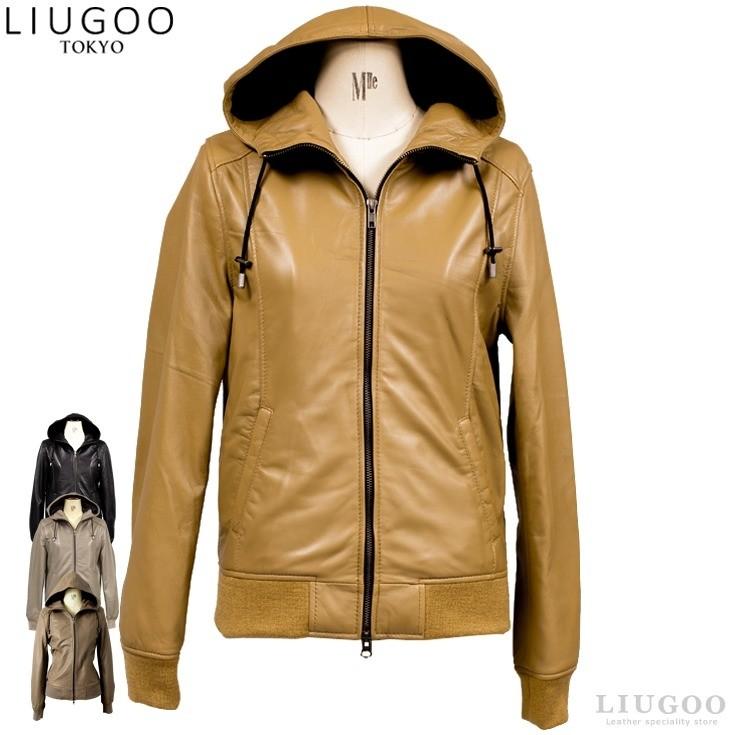 Liugoo 本革 レザーハイネックパーカー レディース リューグー Prk01lb レザージャケット ライダースジャケット Ap N10 06 本革レザージャケットのリューグー 通販 Yahoo ショッピング
