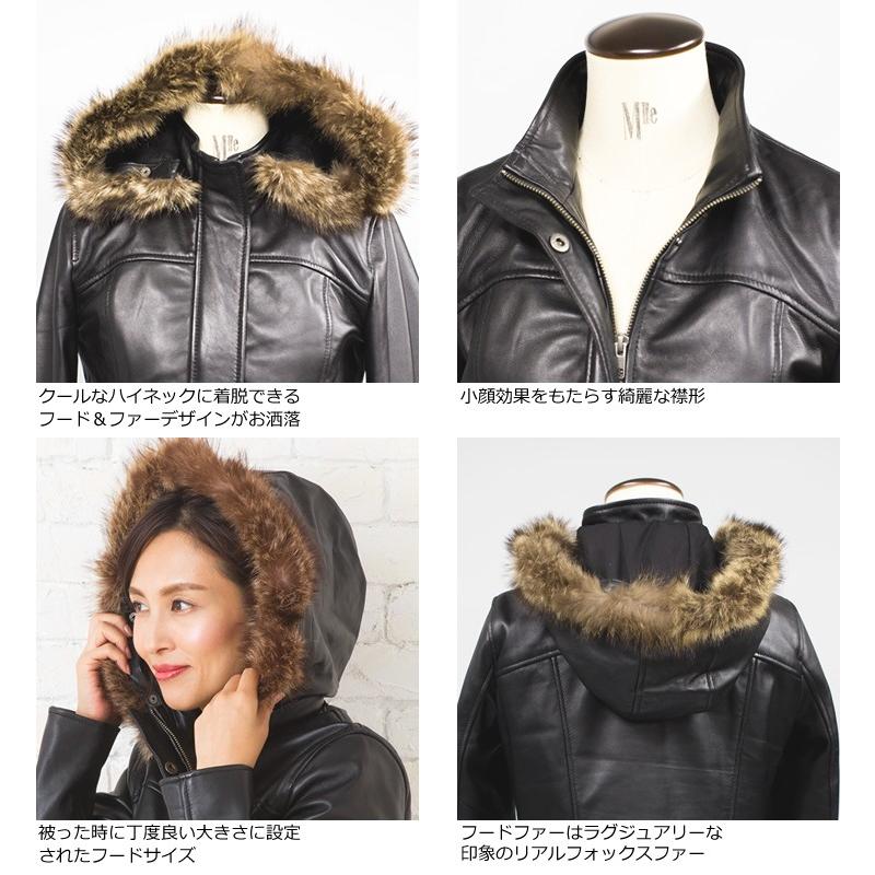 Liugoo Leathers LIUGOO 本革 フード付ハイネックシングルジャケット