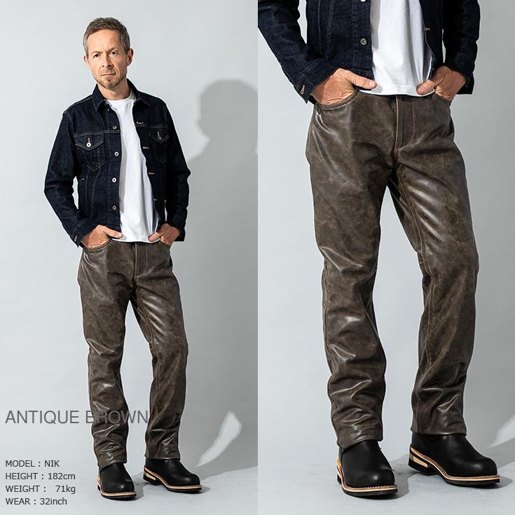 Liugoo Leathers 本革レギュラーフィットレザーパンツ　34インチ Liugoo Leathers 本革 レギュラーフィットレザーパンツ 着脱インナー