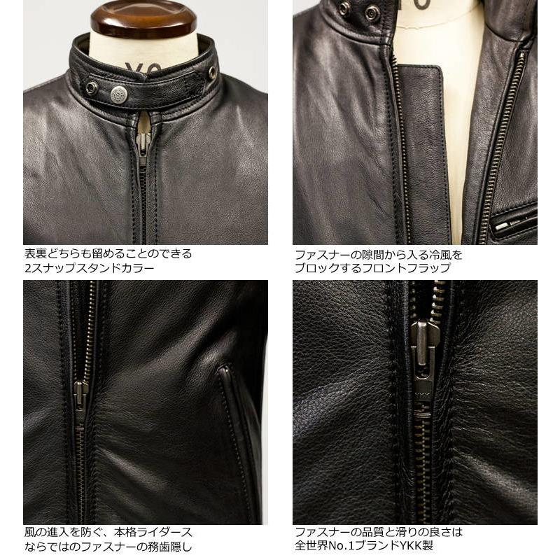 aZitator 本革 シングルライダースジャケット メンズ aZitator 本革 シングルライダースジャケット メンズ