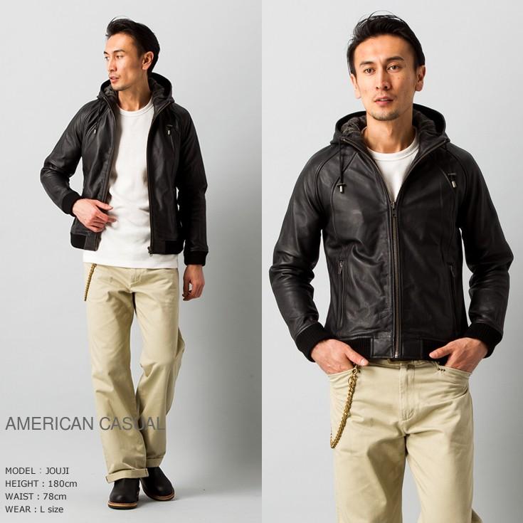 aZitator 本革 水染めレザーハイネックパーカー メンズ アジテーター