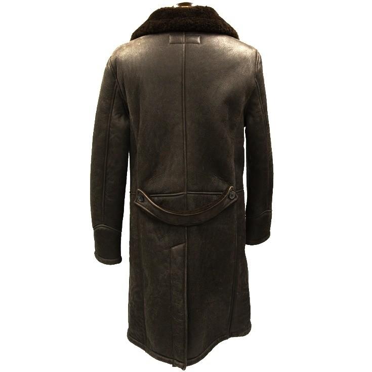 Liugoo leathers ユーズド加工 羊革 ムートンライダースジャケット Liugoo Leathers 本革 B-3タイプライダース ムートンジャケット