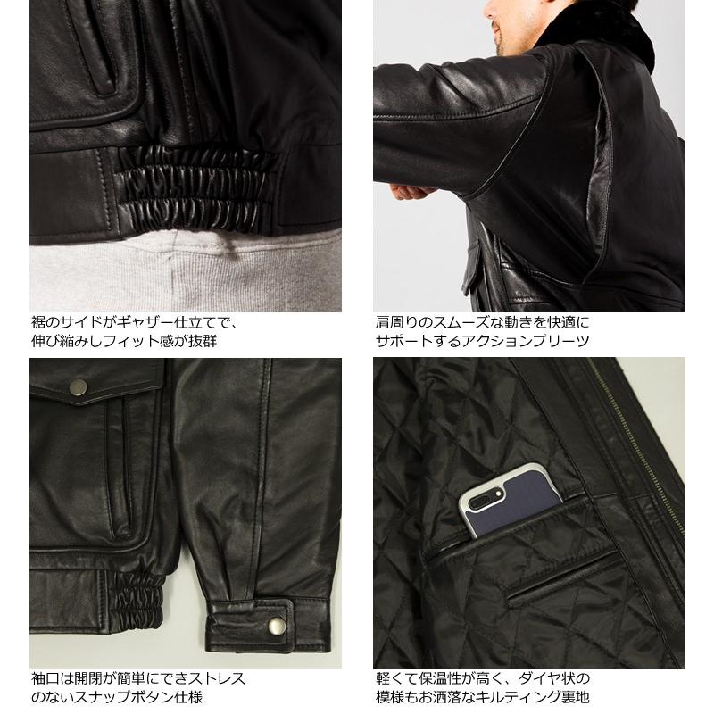 Liugoo Leathers 【20周年記念10%OFFクーポン】LIUGOO 本革 襟ボア