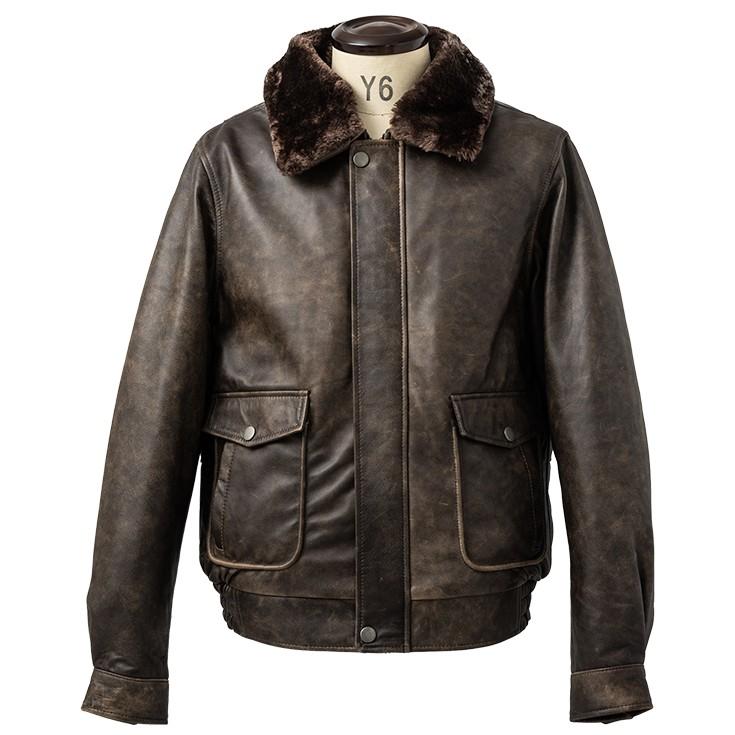 Liugoo Leathers 【20周年記念10%OFFクーポン】LIUGOO 本革 襟ボア