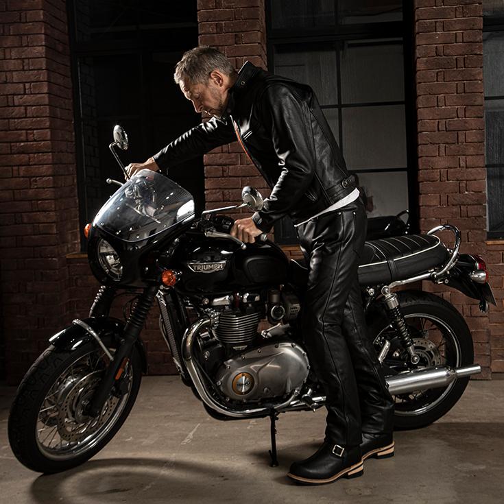 Liugoo Leathers 本革 プロテクター付シングルライダースジャケット