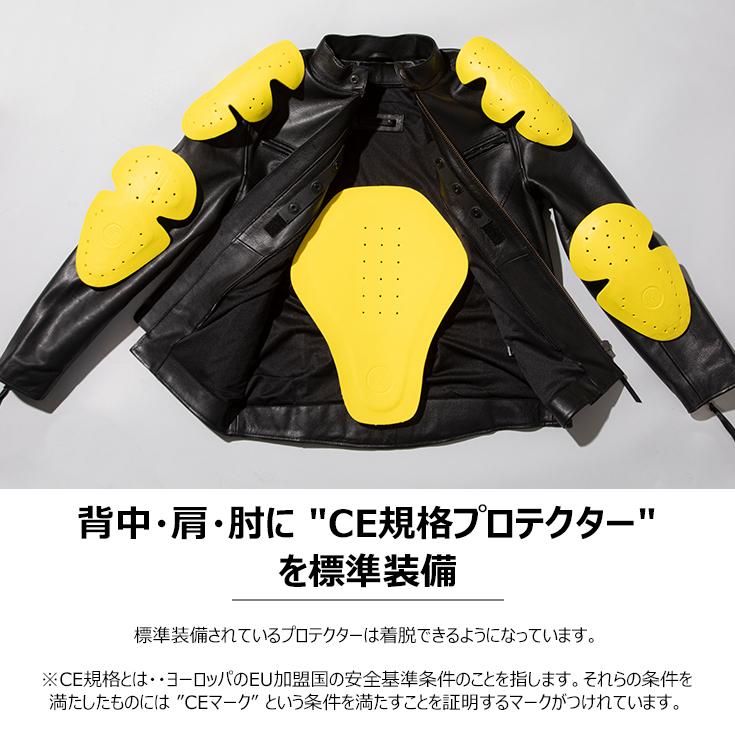 Liugoo Leathers 本革 プロテクター付シングルライダースジャケット メンズ リューグーレザーズ SRS10A  レザージャケット｜liugoo｜04