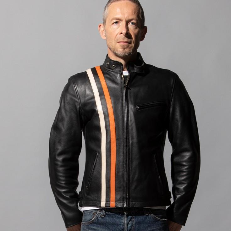 Liugoo Leathers 本革 プロテクター付シングルライダースジャケット