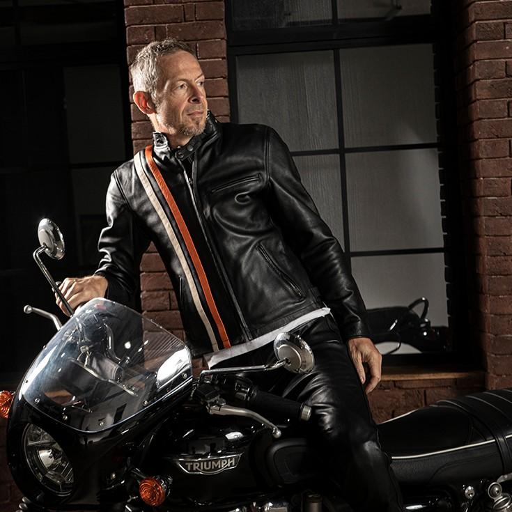 Liugoo Leathers 本革 プロテクター付シングルライダースジャケット
