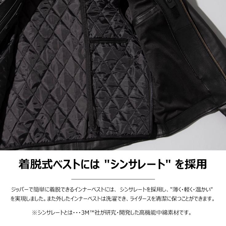 Liugoo Leathers 本革 プロテクター付シングルライダース