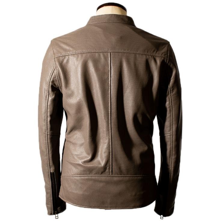 Liugoo Leathers メッシュレザ－シングルライダースジャケット Liugoo Leathers 【20周年記念10%OFFクーポン】本革 メッシュレザー