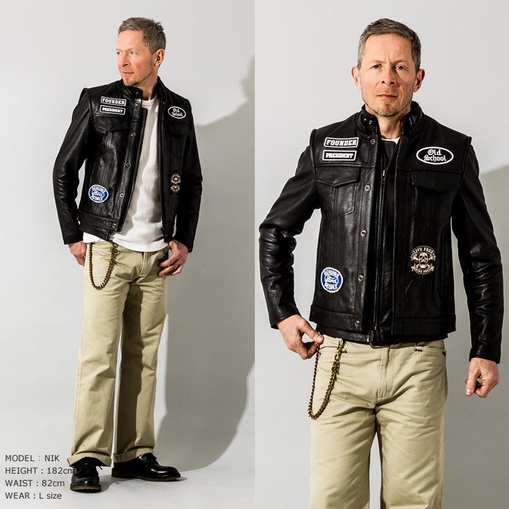 Liugoo Leathers 水牛革 レザーベスト 黒 Lサイズ Liugoo Leathers 【30%OFFクーポン】LIUGOO 本革 中綿ダウンベスト