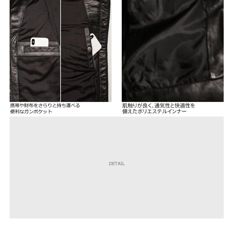 Liugoo Leathers 本革 モーターサイクルクラブベスト メンズ