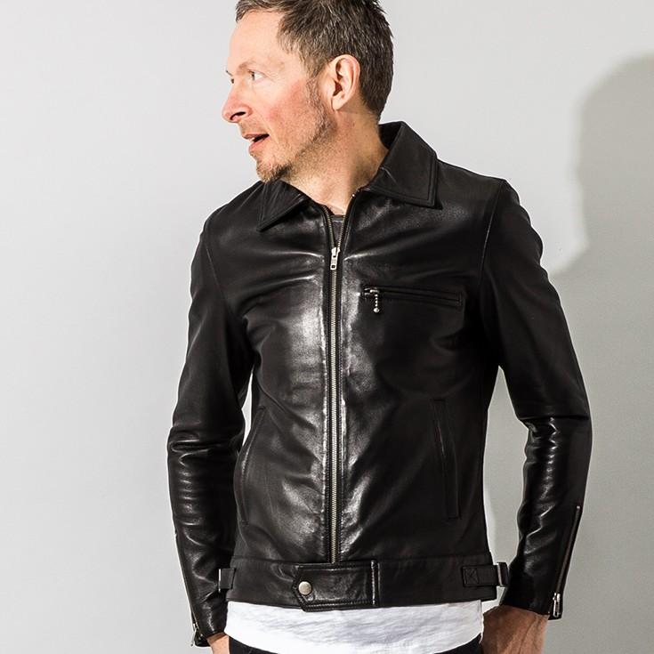 Liugoo Leathers 【20周年記念10%OFFクーポン】本革 UK襟付きシングル