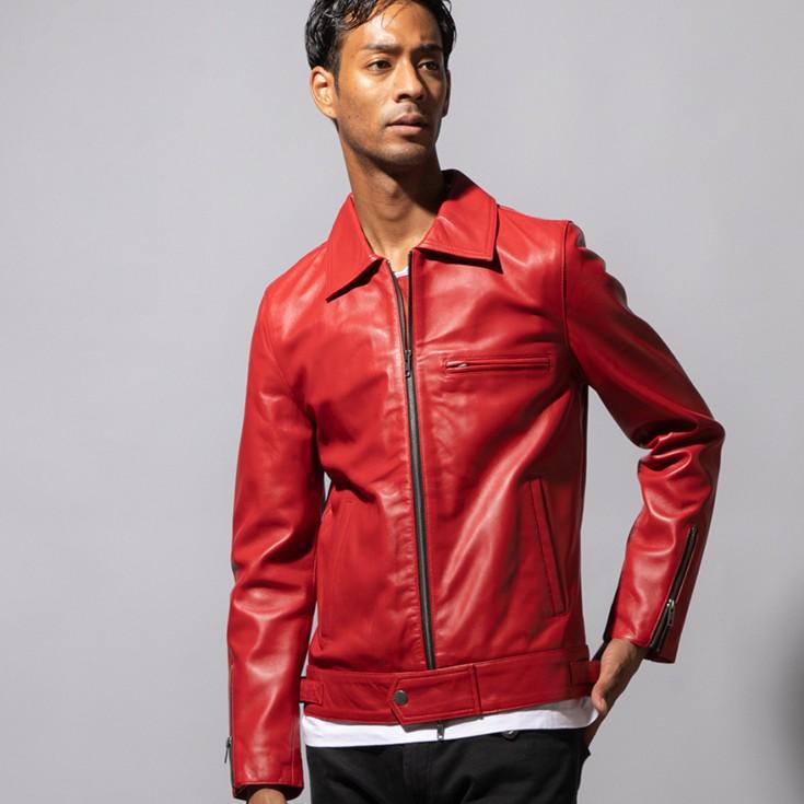 Liugoo Leathers 【20周年記念10%OFFクーポン】本革 UK襟付きシングル