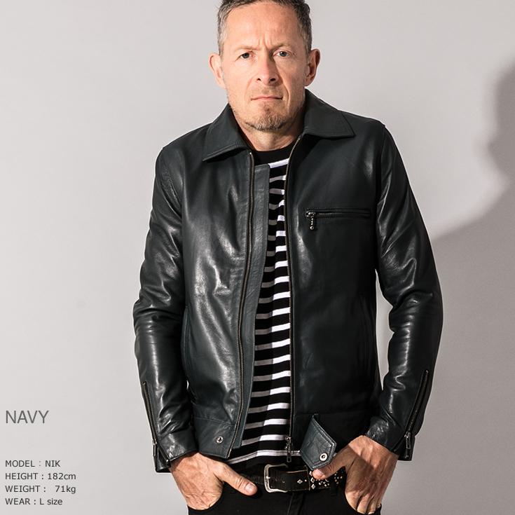 Liugoo Leathers 本革 UK襟付きシングルライダースジャケット Liugoo Leathers 本革 UK襟付きシングルライダースジャケット