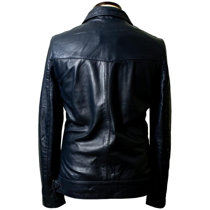 Liugoo Leathers 本革 UK襟付きシングルライダースジャケット Liugoo Leathers 本革 UK襟付きシングルライダースジャケット
