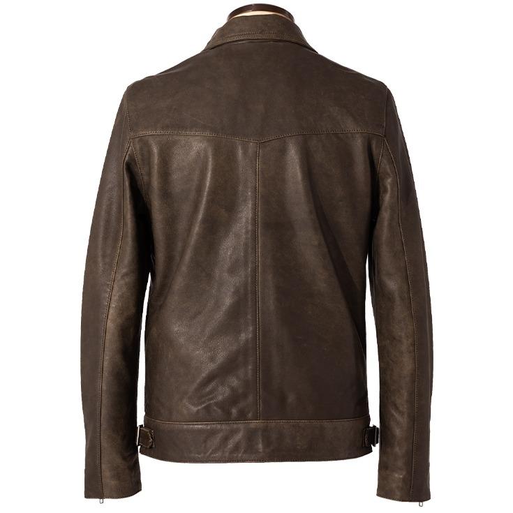 美品2XL リューグーレザーズ 3way シングルライダース 襟ボアライナー 茶 Liugoo Leathers 本革 ウィングネックシングルライダース