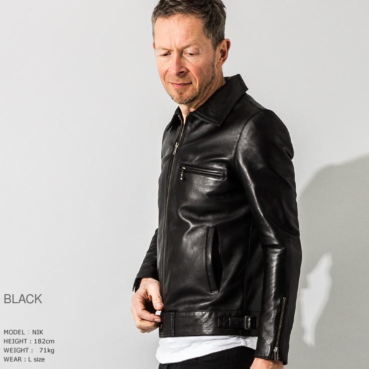 【年始セール！】シングルレザーライダース　Sサイズ　青　やぎ革　ゴートレザー 楽天市場】レザージャケット シングル ライダース シングル