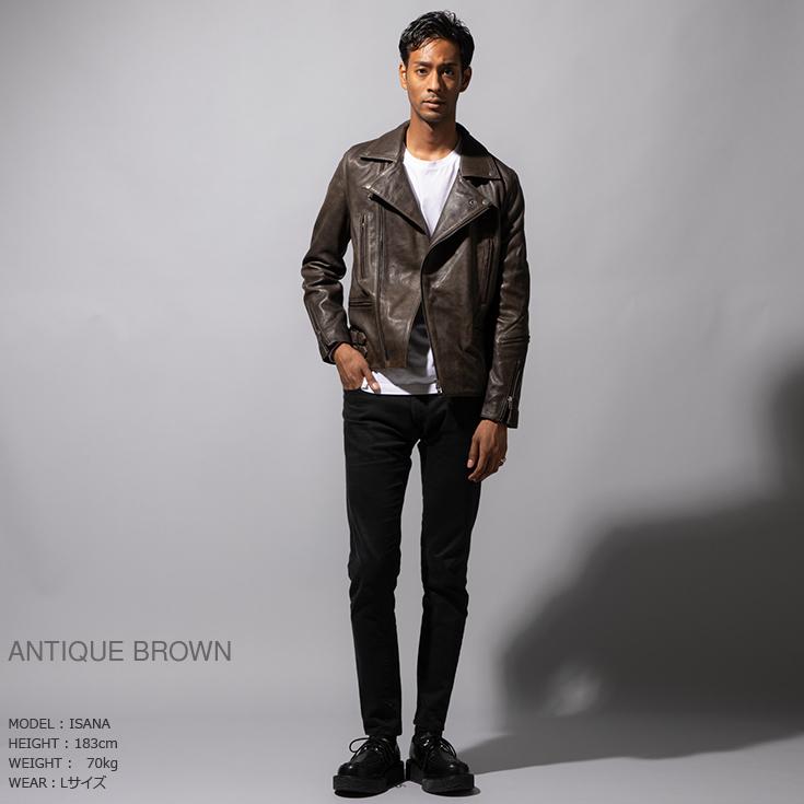【20周年記念10%OFFクーポン】Liugoo Leathers 本革 UKダブルライダースジャケット メンズ リューグーレザーズ DRY09A  レザージャケット ライトニングの画像