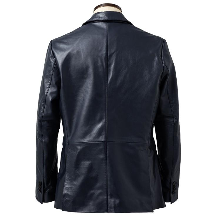 LIUGOO レザージャケット 羊革 ネイビー Liugoo Leathers 【10/31まで10%OFFクーポン】LIUGOO 本革 レギュラー