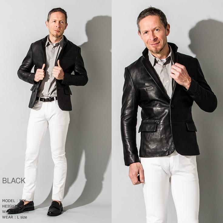 Liugoo Leathers LIUGOO 本革 スリムフィットレザーテーラード Liugoo Leathers LIUGOO 本革 スリムフィットレザーテーラード