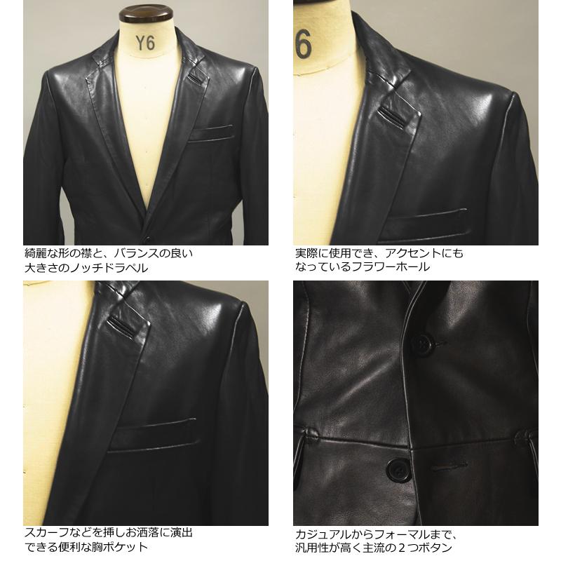 Liugoo Leathers LIUGOO 本革 スリムフィットレザーテーラード Liugoo Leathers LIUGOO 本革 スリムフィットレザーテーラード