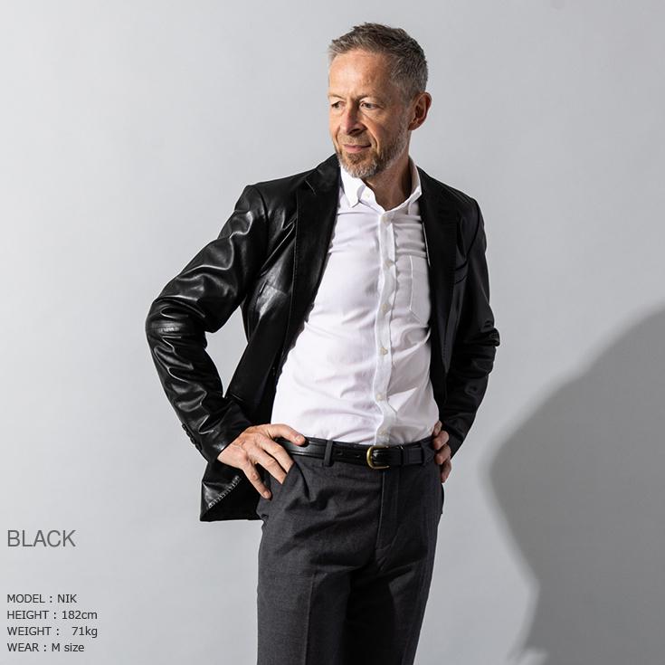 未使用級美品 リューグーレザーズ 羊革 テーラードジャケット M 黒 ブラック 未使用級美品 リューグーレザーズ 羊革 テーラードジャケット M