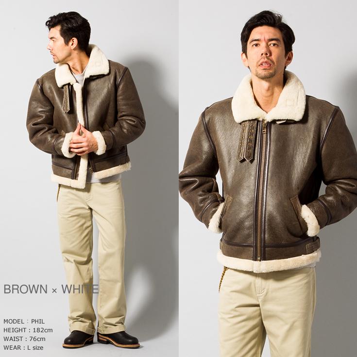 Liugoo Leathers 本革 B-3フライトジャケット ムートン Liugoo Leathers 本革 B-3フライトジャケット ムートン