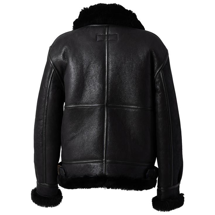 Liugoo Leathers 本革 B-3フライトジャケット ムートンジャケット