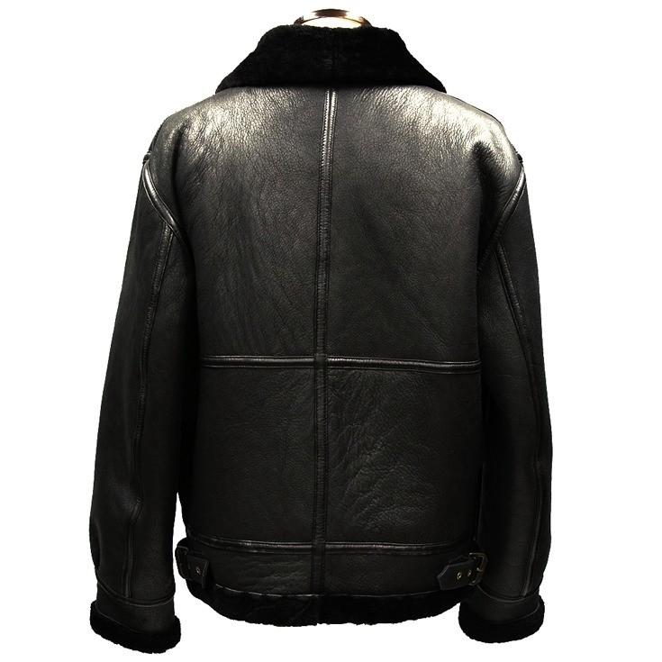 Liugoo Leathers 本革 B-3フライトジャケット ムートンジャケット 