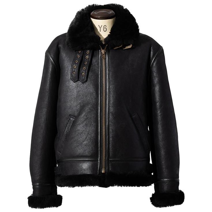 Liugoo Leathers 本革 B-3フライトジャケット ムートンジャケット