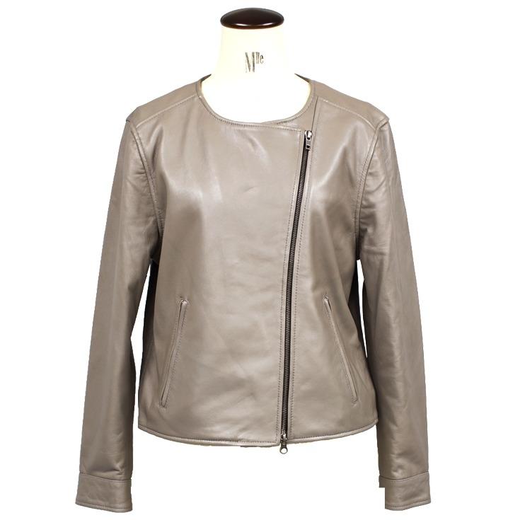 LIUGOO 本革 ノーカラーダブルライダースジャケット レディース リューグー DRN01LB  レザージャケット ブルゾン アウター AP | Liugoo Leathers | 14