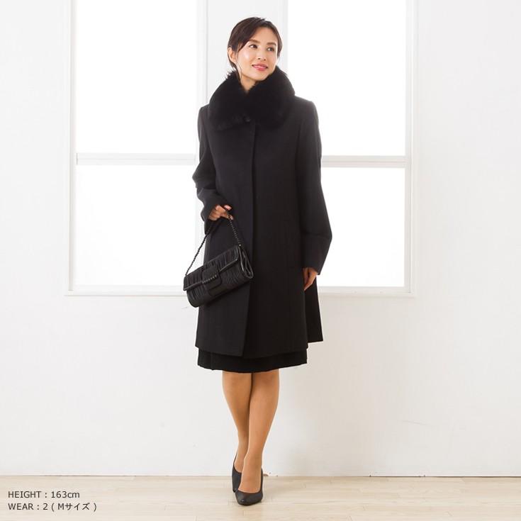 France Brand カシミヤ100 フォックスファー付カシミヤコート レディース フランスブランド 43 レザーコート レザージャケット 本革コート 革ジャン 黒 N 02 本革レザージャケットのリューグー 通販 Yahoo ショッピング