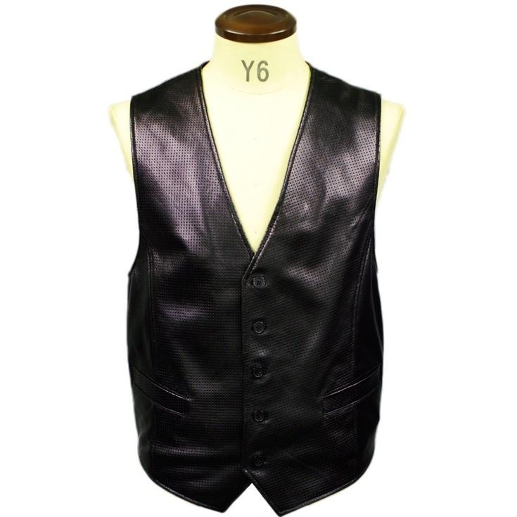 France Brand 本革 メッシュレザーフォーマルベスト メンズ フランスブランド 6962 レザーベスト 本革ベスト 皮ベスト ジレ チョッキ レザージャケット 黒 N 01 本革レザージャケットのリューグー 通販 Yahoo ショッピング