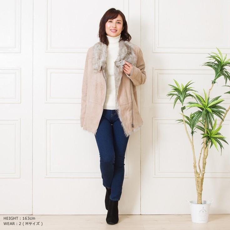 直営店限定 cloak Wフェイスラムムートン アウター ムートンWフェイス