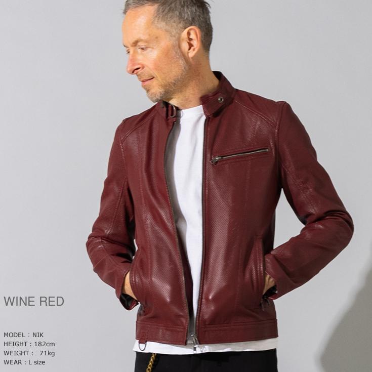 Liugoo Leathers 本革 メッシュレザー シングルライダースジャケット 