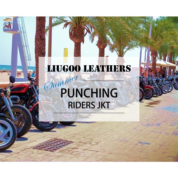 Liugoo Leathers 本革 メッシュレザー シングルライダースジャケット メンズ リューグーレザーズ SRS15A  軽くて柔かい！｜liugoo｜02