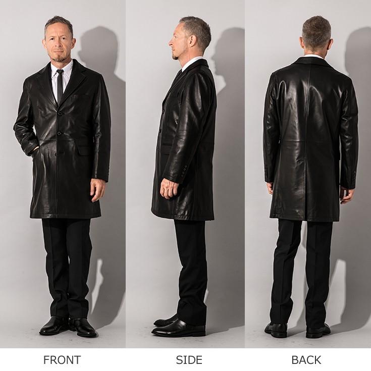 Jean Louis Scherrer 本革 チェスターコート ビジネスコート メンズ ジャン ルイ シェレル 6062 Paris Collectionブランド 高級ラム革製 N 01 本革レザージャケットのリューグー 通販 Yahoo ショッピング