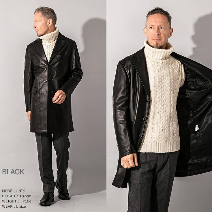 Jean Louis Scherrer 本革 チェスターコート ビジネスコート メンズ ジャン ルイ シェレル 6062 Paris Collectionブランド 高級ラム革製 N 01 本革レザージャケットのリューグー 通販 Yahoo ショッピング