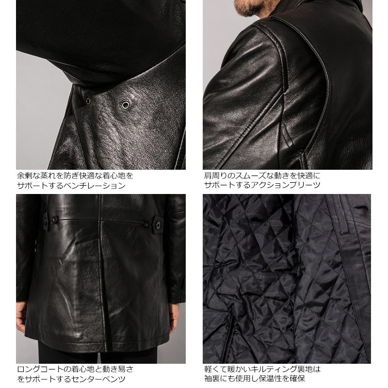 Liugoo Leathers LIUGOO 本革 レザーステンカラーコート Liugoo Leathers LIUGOO 本革 レザーステンカラーコート