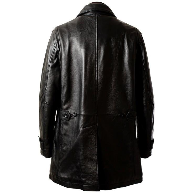 Liugoo Leathers LIUGOO 本革 レザーステンカラーコート Liugoo Leathers LIUGOO 本革 レザーステンカラーコート