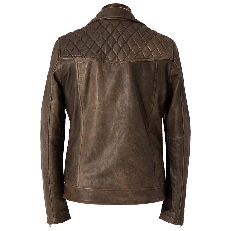 Liugoo Leathers 本革 パッドダブルライダースジャケット メンズ