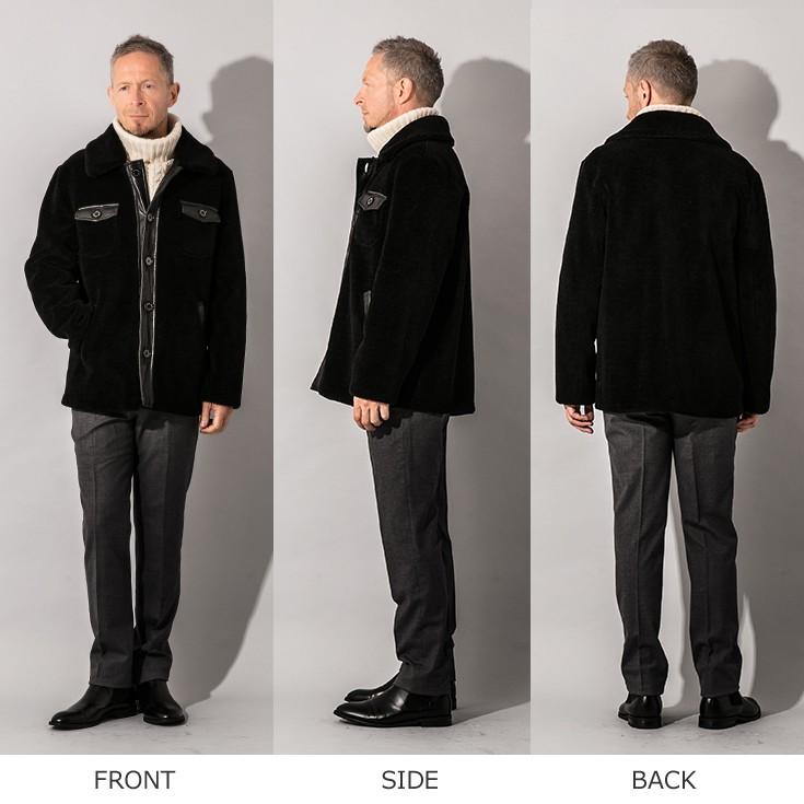 50%OFFクーポン】JEAN-LOUIS SCHERRER 本革 ムートンコート メンズ