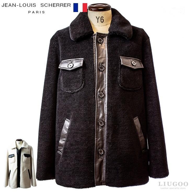 Jean Louis Scherrer 本革 ムートンコート メンズ ジャン ルイ シェレル 6070 Paris Collectionブランド N 03 本革レザージャケットのリューグー 通販 Yahoo ショッピング