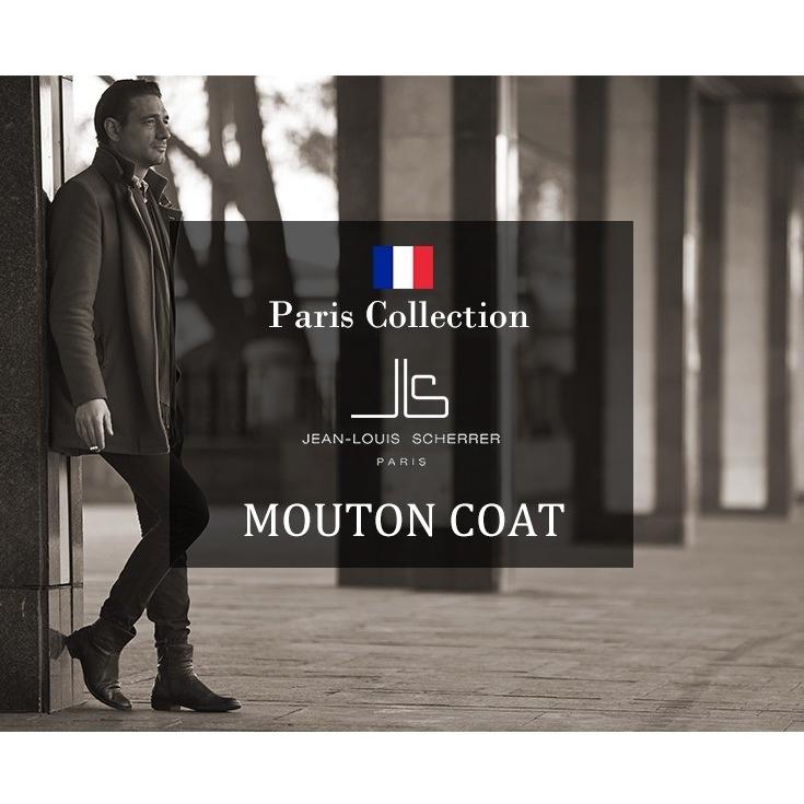 【50%OFFクーポン】JEAN-LOUIS SCHERRER 本革 ムートンコート メンズ ジャン=ルイ・シェレル 6070  Paris Collectionブランドの画像