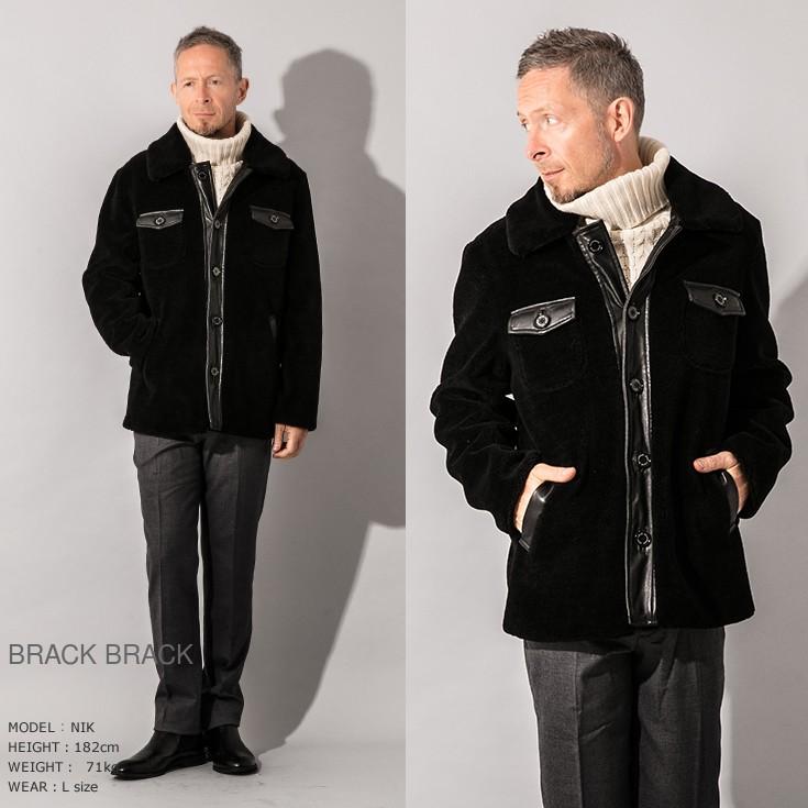 【50%OFFクーポン】JEAN-LOUIS SCHERRER 本革 ムートンコート メンズ ジャン=ルイ・シェレル 6070  Paris Collectionブランドの画像